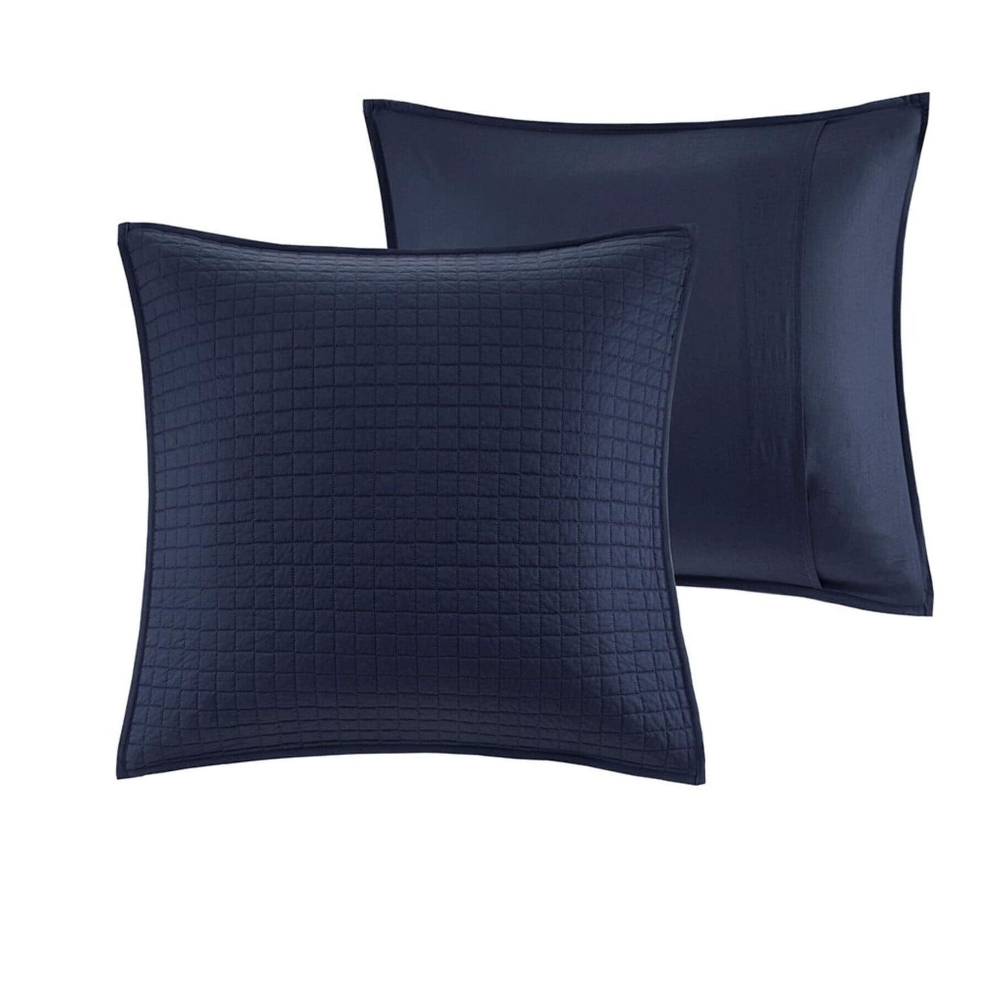 Brooklyn Cotton Jacquard Euro Shams Navy