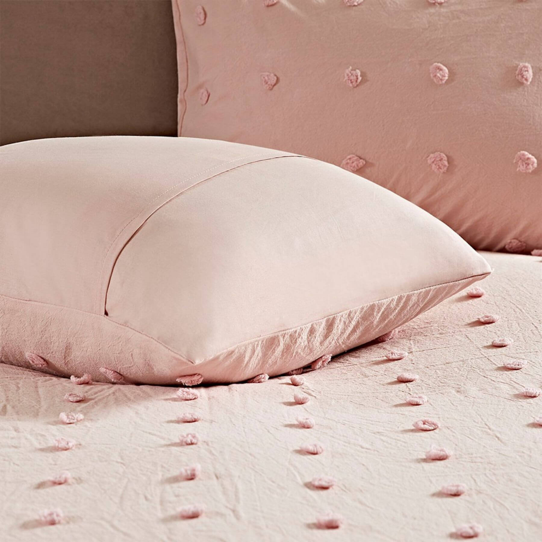 Brooklyn Cotton Jacquard Shams Pink