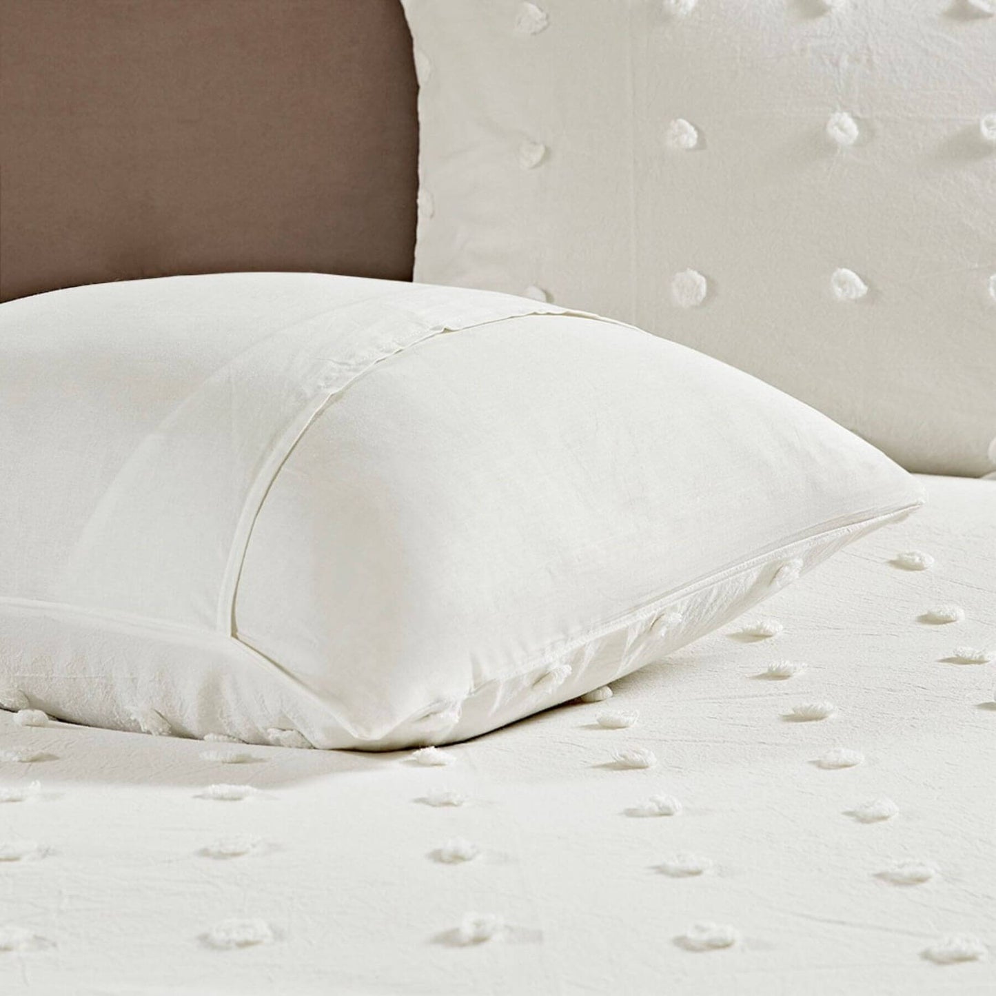 Brooklyn Cotton Jacquard Shams Ivory