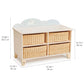 Tender Leaf Bunny Storage Unit and dimensions displayed