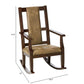 ACME Butsea Fabric Upholstered Rocking Chair | Brown & Espresso