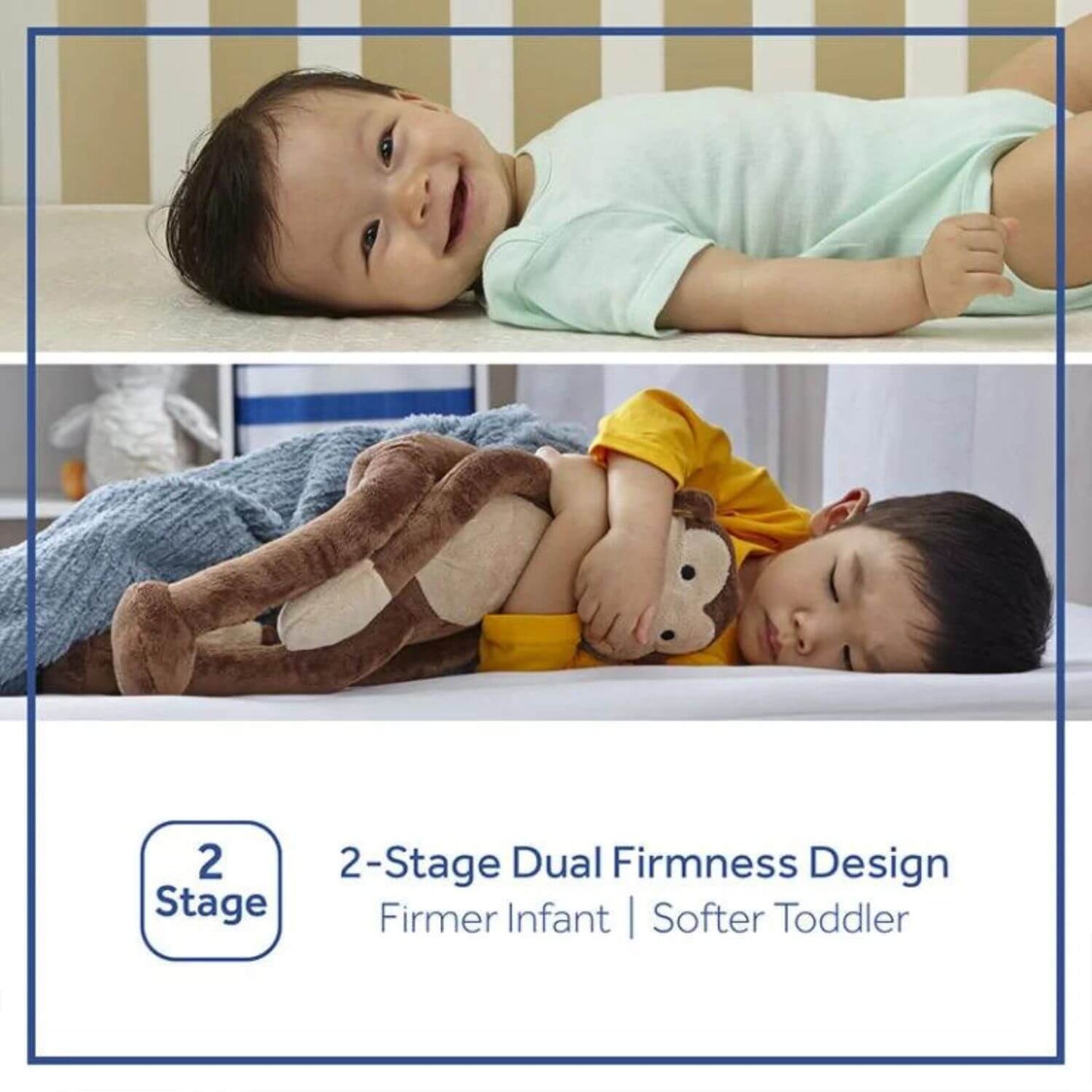 Sealy Butterfly 2-Stage Antibacterial Ultra Firm Crib and Toddler Mattress - Detail