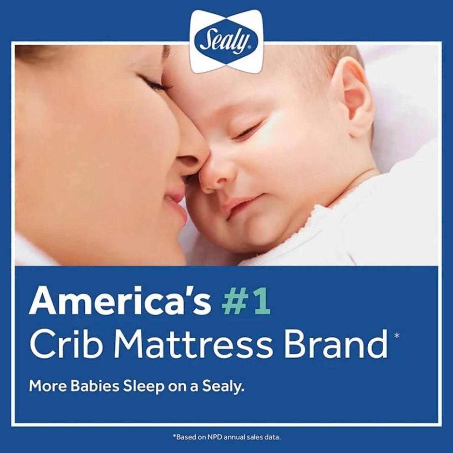 Sealy Butterfly 2-Stage Crib and Toddler Mattress - Detail