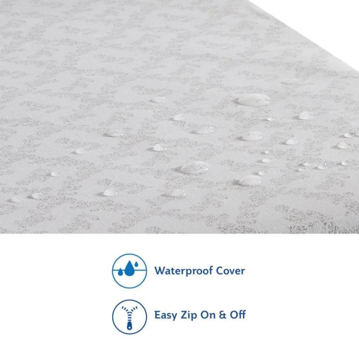 Sealy Butterfly Waterproof Crib & Toddler Mattress Avalon Gray & White - Detail