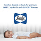 Sealy Butterfly Waterproof Crib & Toddler Mattress White Stripe - Detail