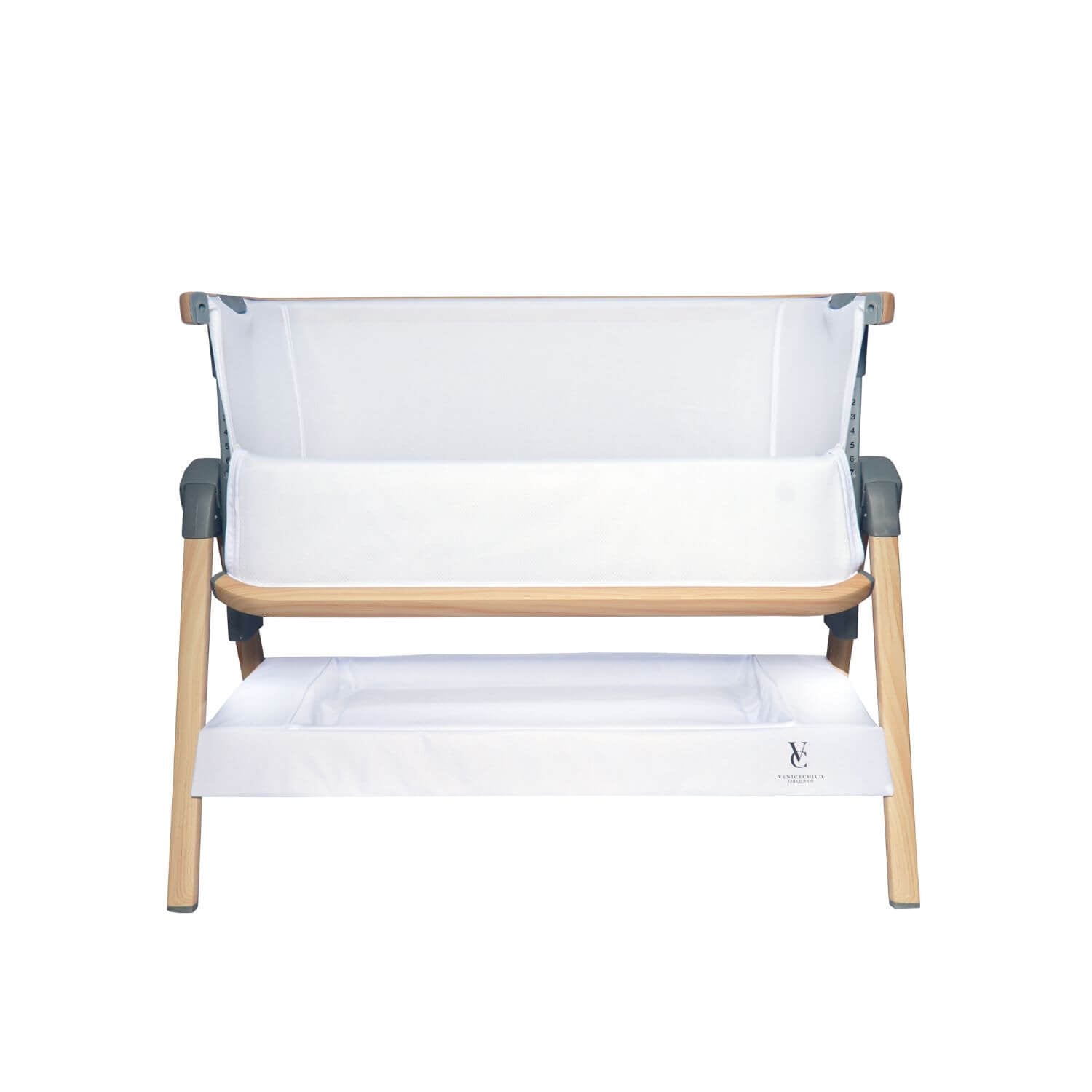 Venice Child California Dreaming Bedside Bassinet | White Wood