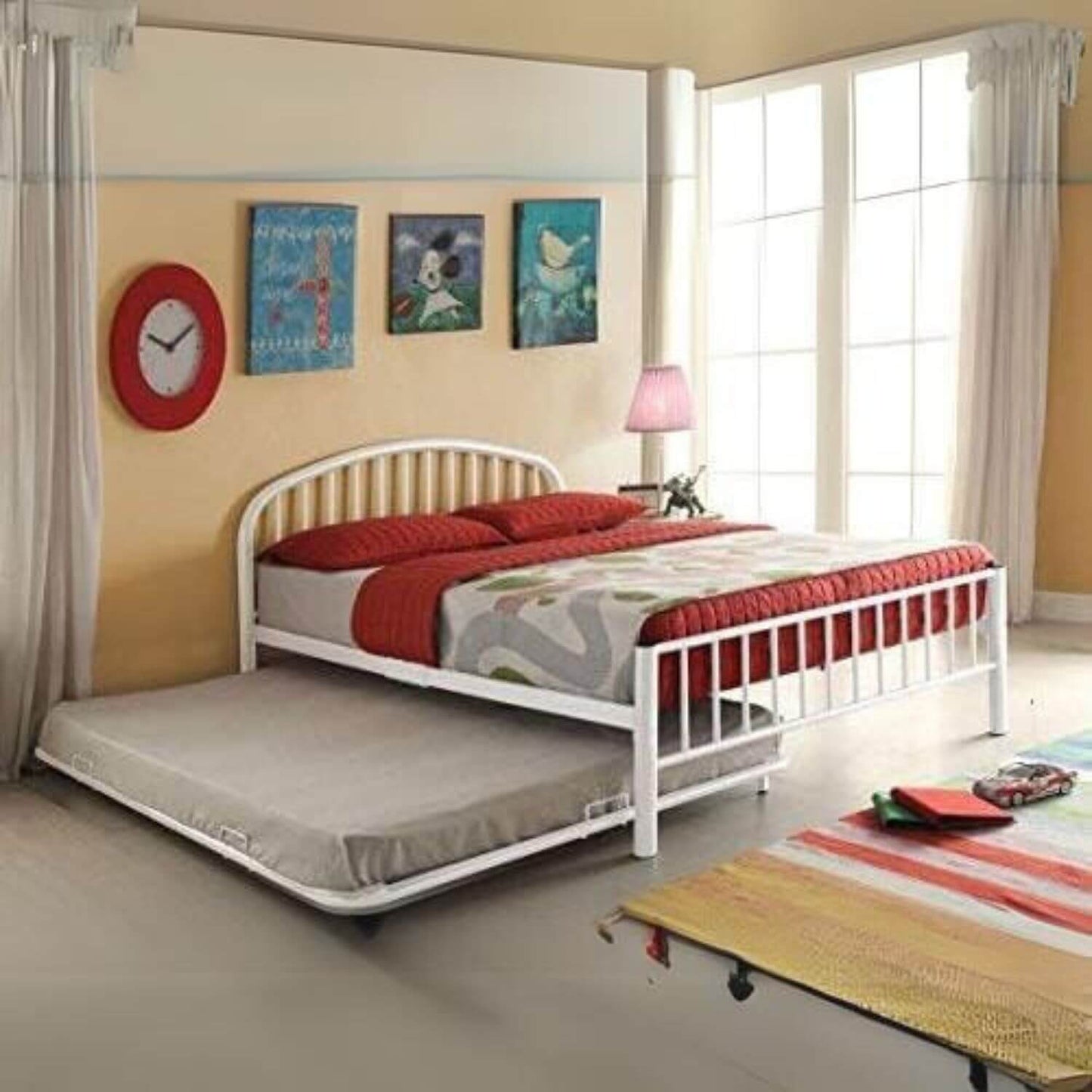 ACME Cailyn Full Metal Bed with Headboard | White