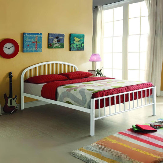 ACME Cailyn Full Metal Bed with Headboard | White