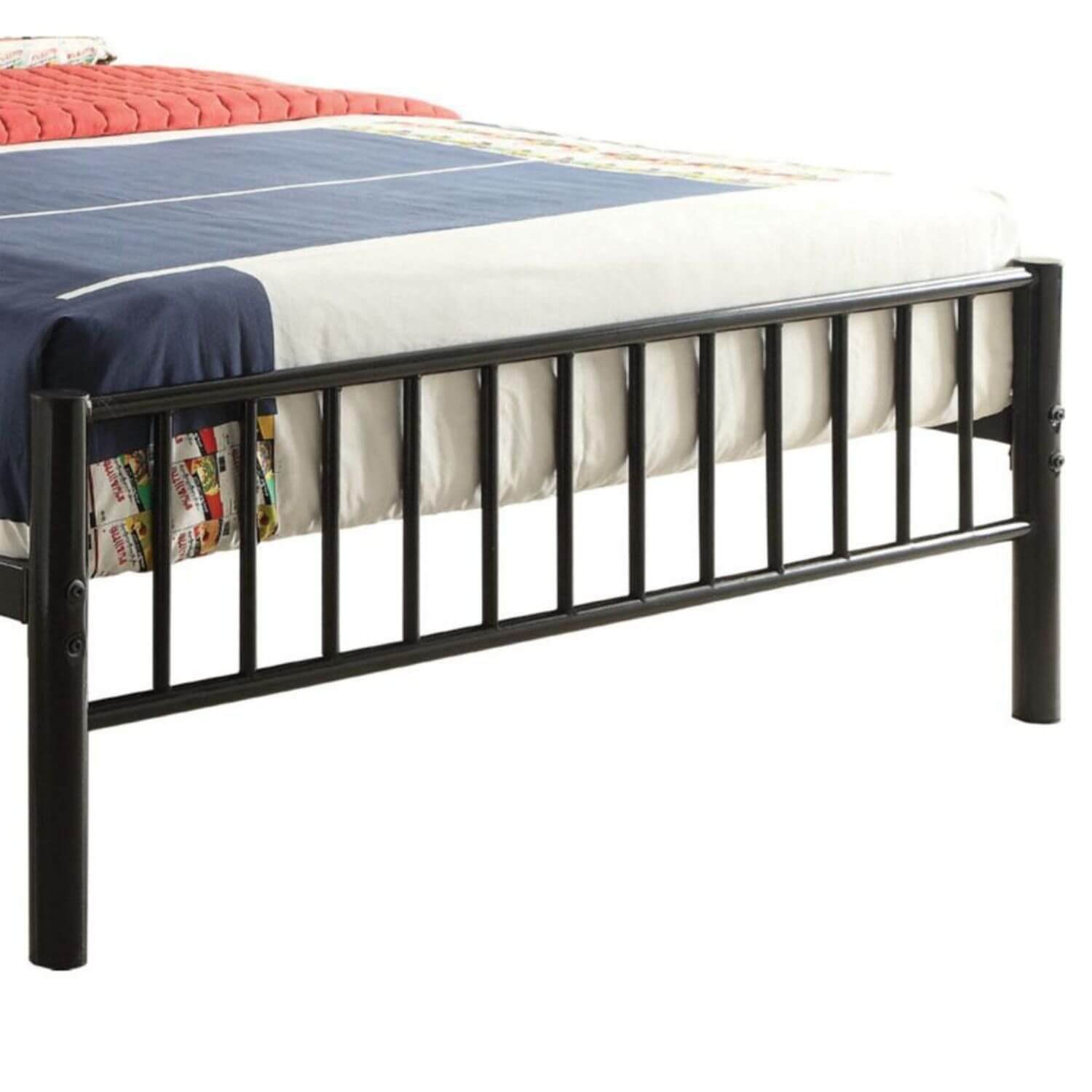 ACME Cailyn Twin Metal Bed with Headboard | Black