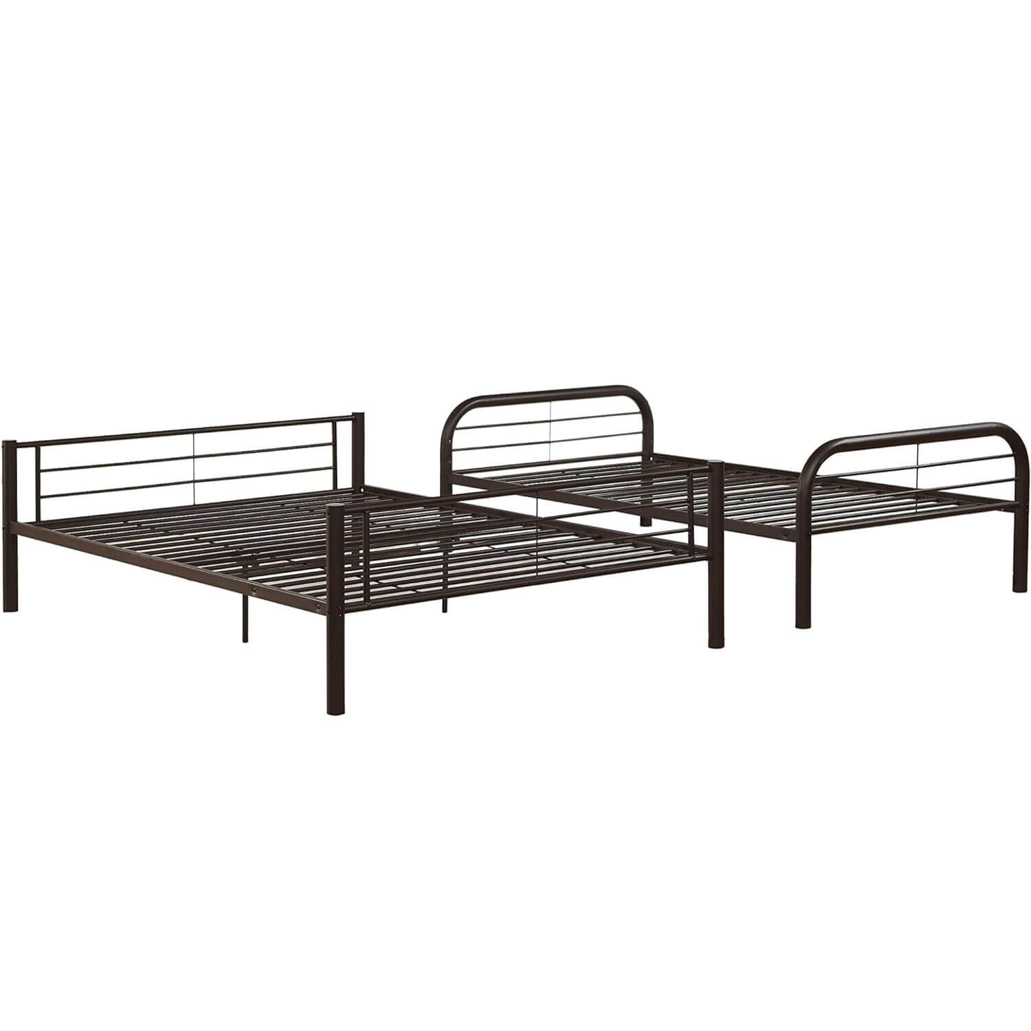 ACME Cairo Metal Frame Twin/Full Bunk Bed | Sandy Black