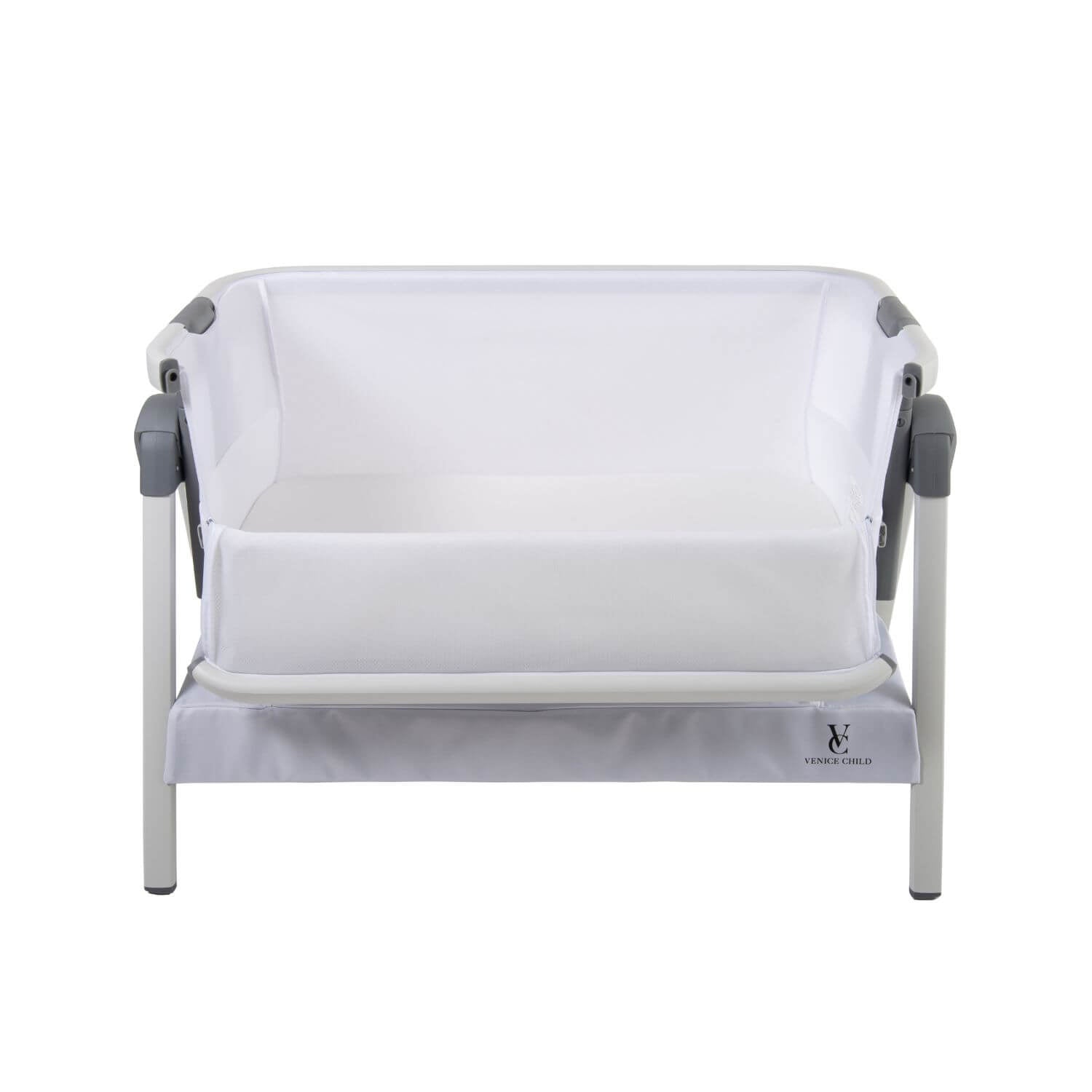 Venice Child California Dreaming Bedside Bassinet | White & White