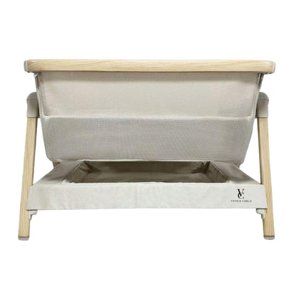 California Dreaming Bedside Bassinet - Taupe & Wood