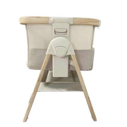 California Dreaming Bedside Bassinet - Taupe & Wood