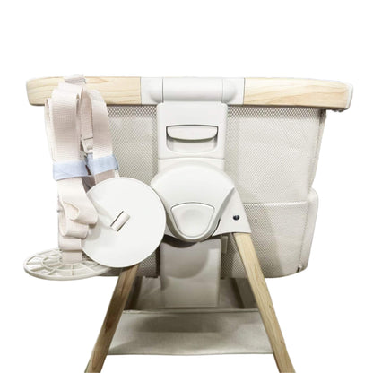 California Dreaming Bedside Bassinet - Taupe & Wood