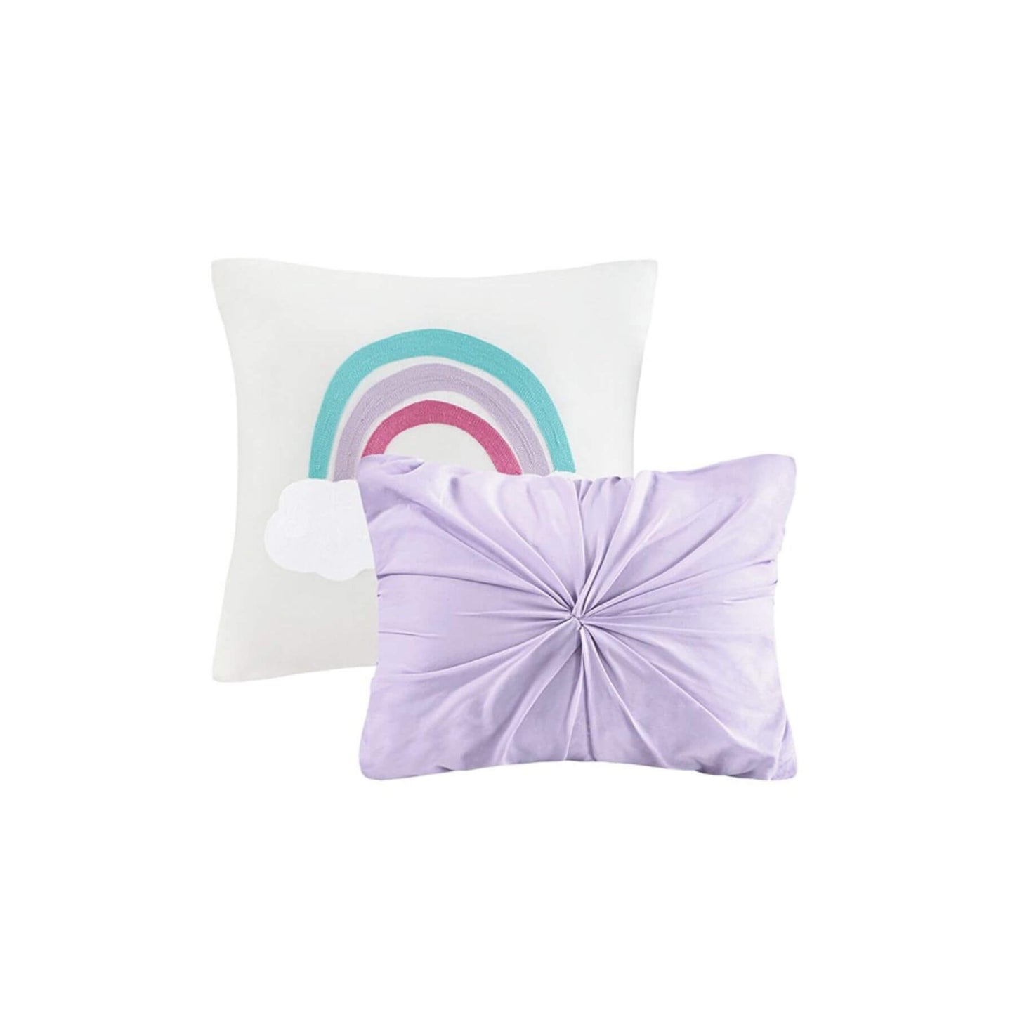 Callie Cotton Jacquard Pom Pom Decorative Pillow Lavender