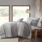 Calum Cotton Jacquard Comforter Set Grey