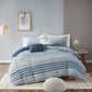 Calum Cotton Jacquard Comforter Set Navy