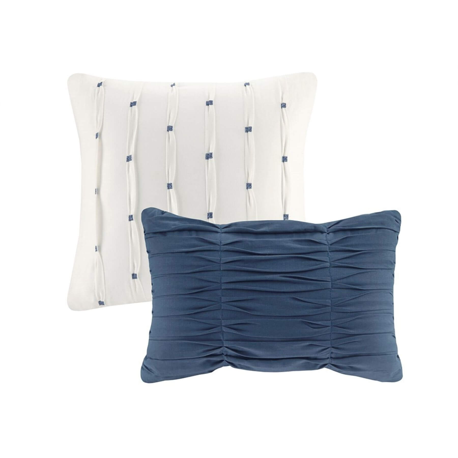 Calum Cotton Jacquard Decorative Pillows Navy