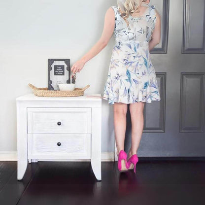Milk Street Baby Cameo 2 Drawer Nightstand Steam - Lifestyle