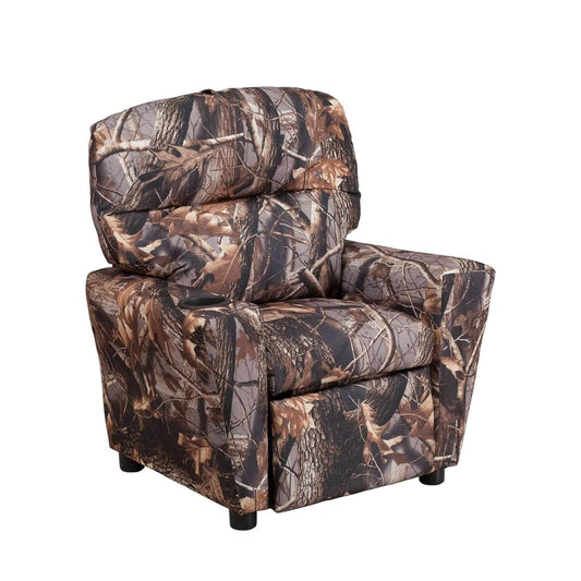 Flash Furniture Camouflaged Fabric Kids Recliner with Cup Holder