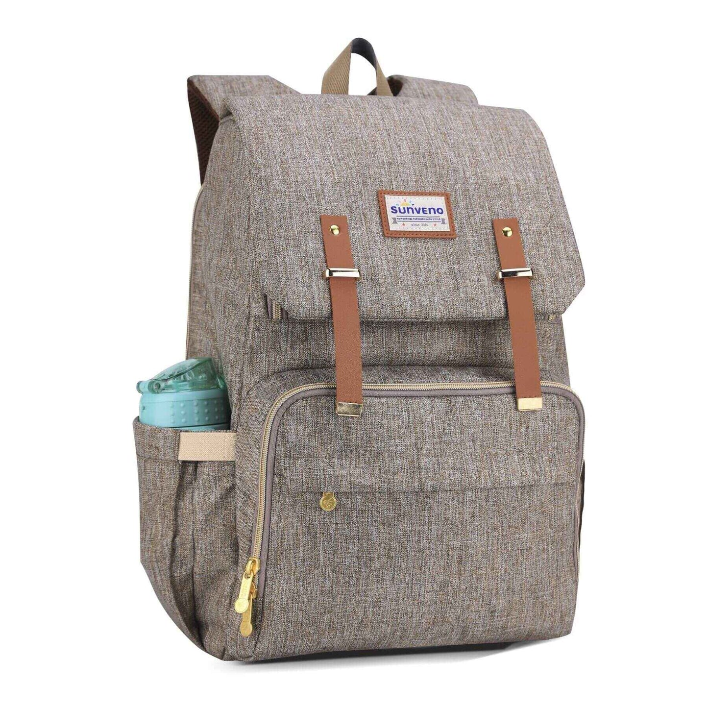 Sunveno Canvas Diaper Backpack - Brown