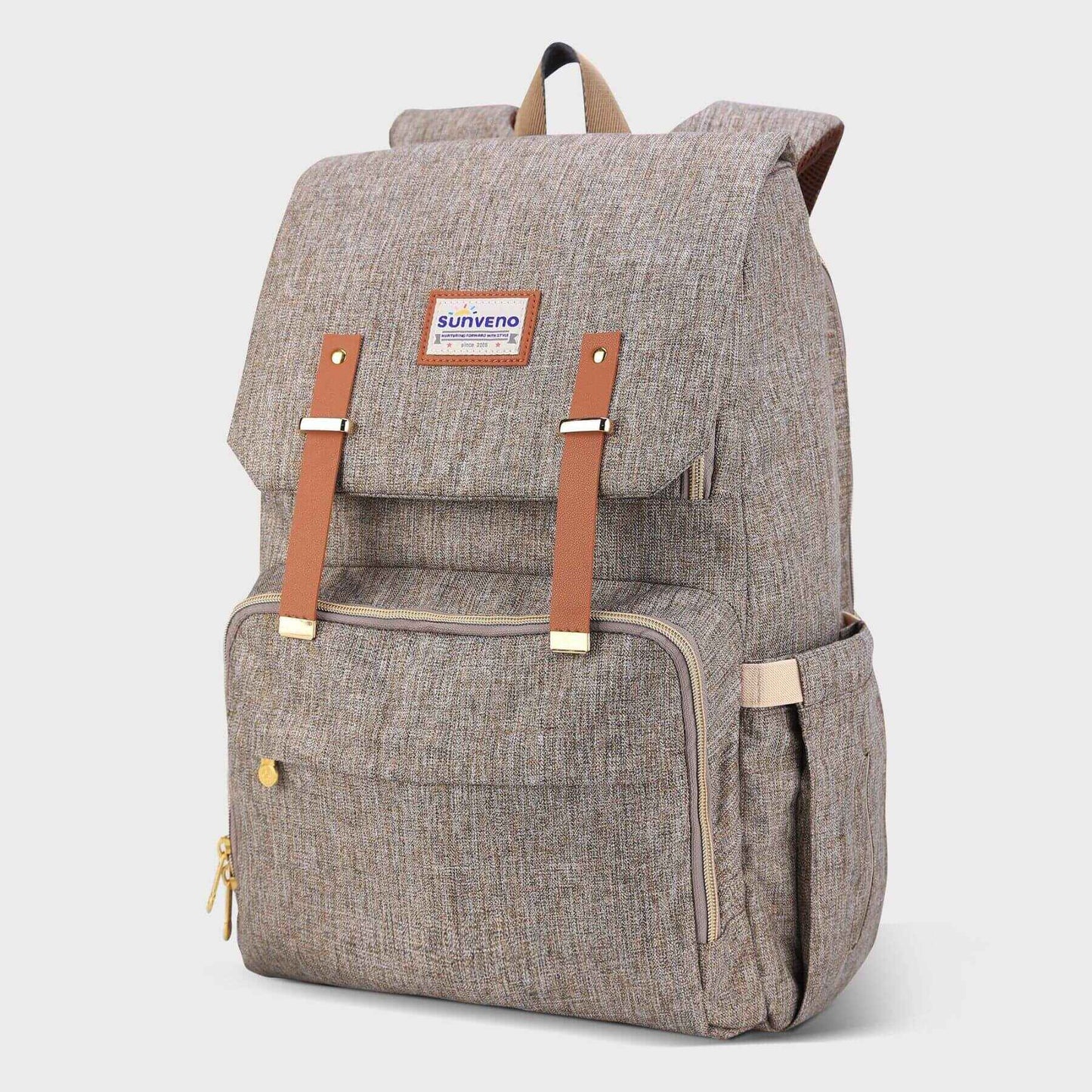 Sunveno Canvas Diaper Backpack - Brown
