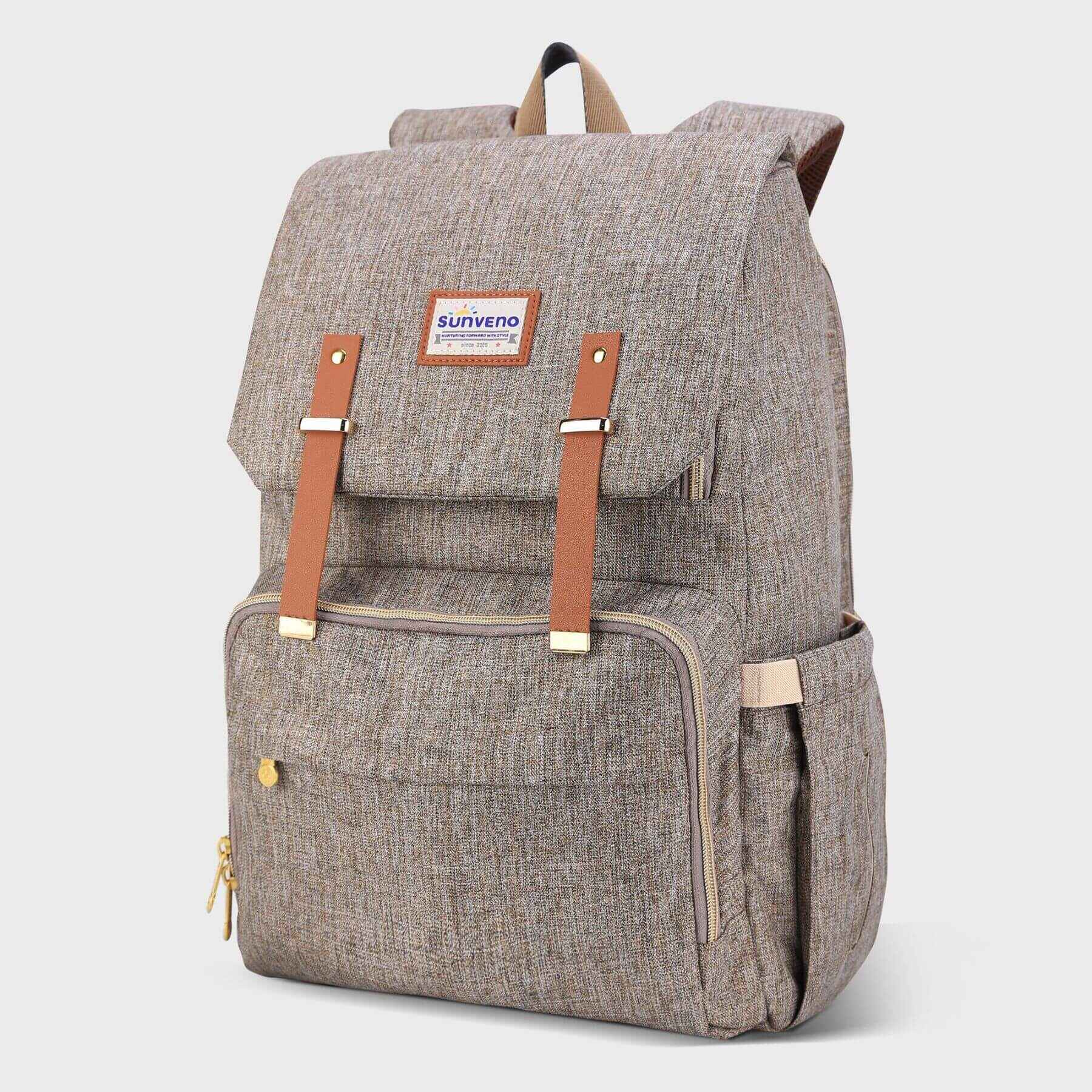 Sunveno Canvas Diaper Backpack - Brown