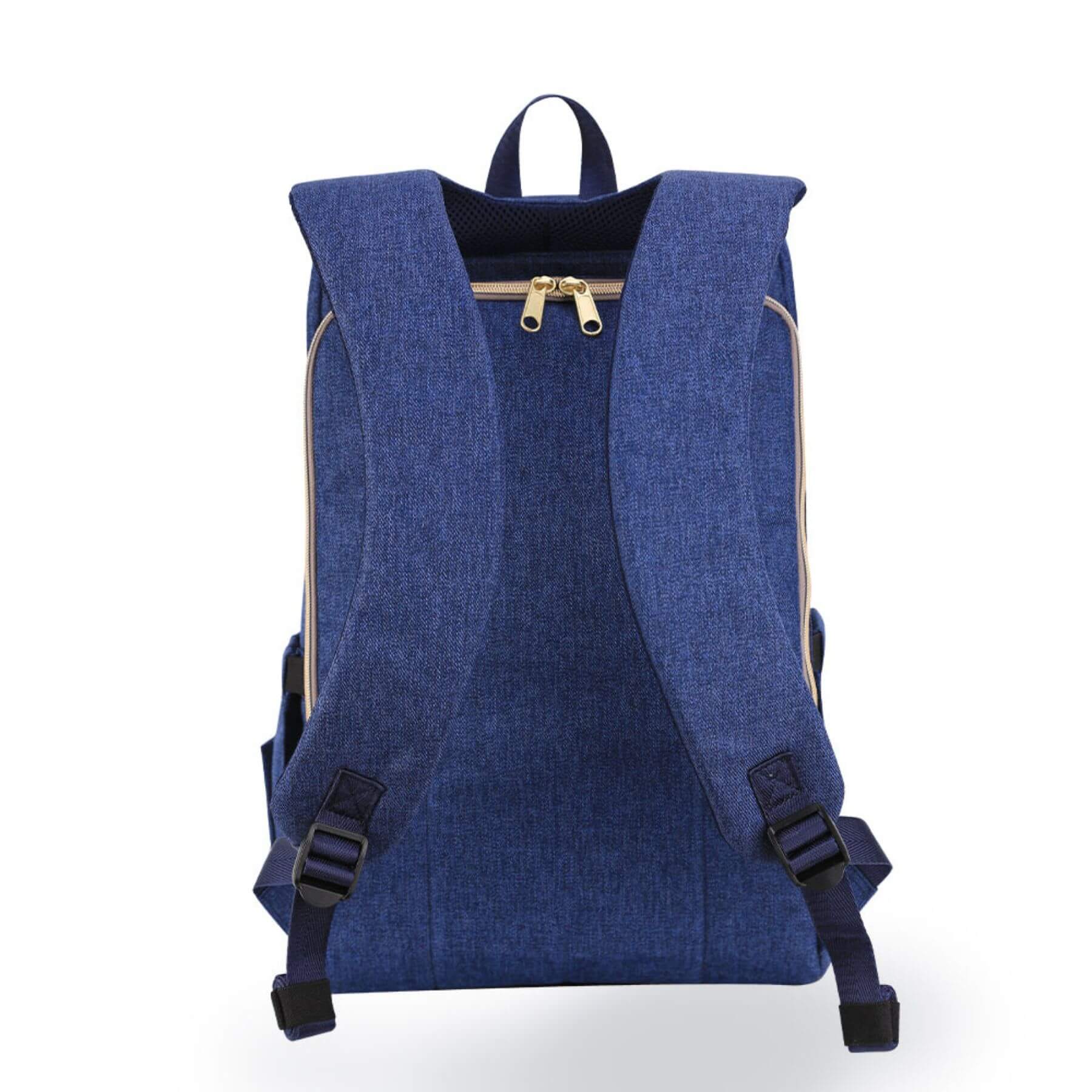 Back view of Sunveno Canvas Diaper Backpack - Navy