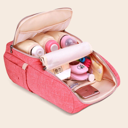Sunveno Canvas Diaper Backpack - Pink with baby items