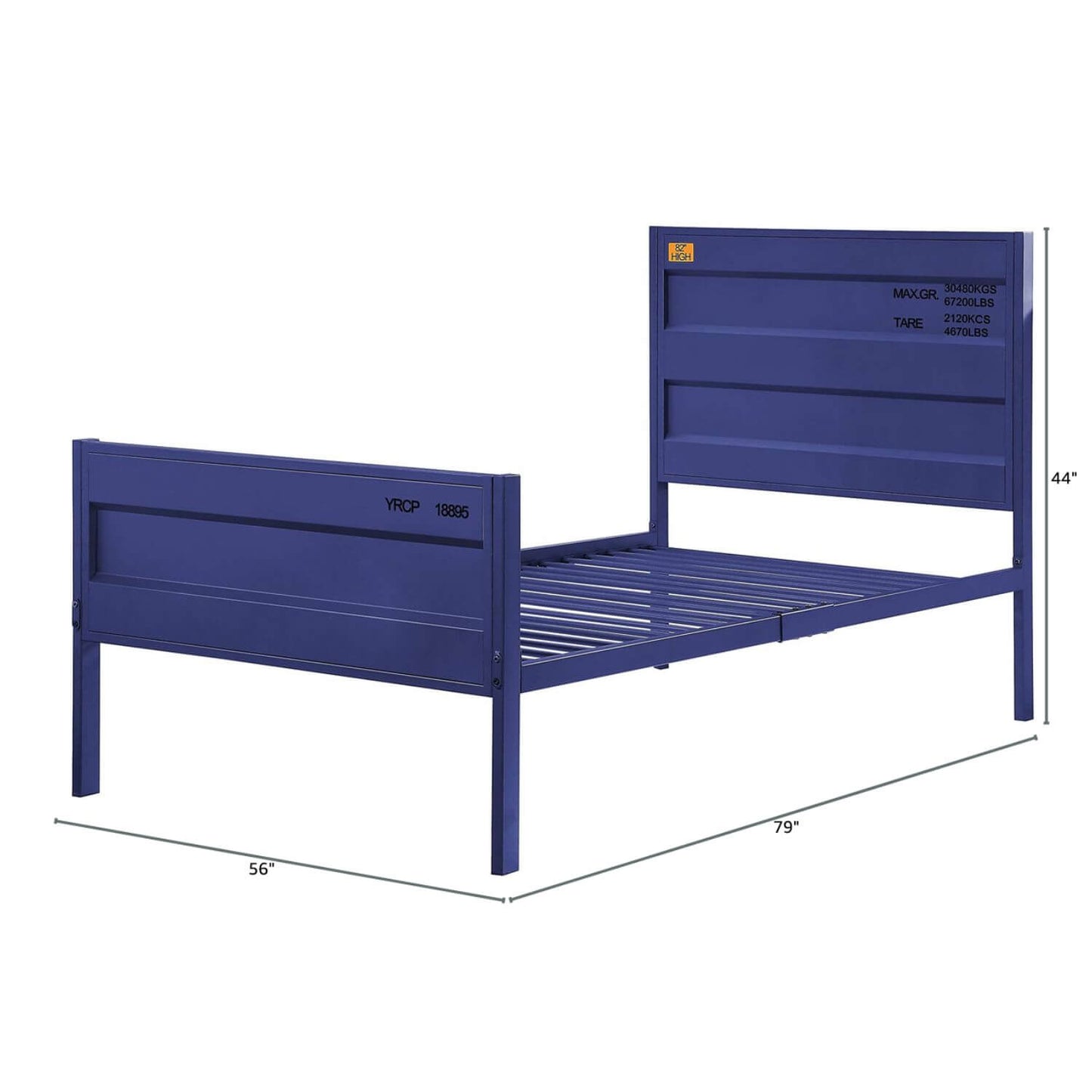 ACME Cargo Full Metal Panel Bed | Blue