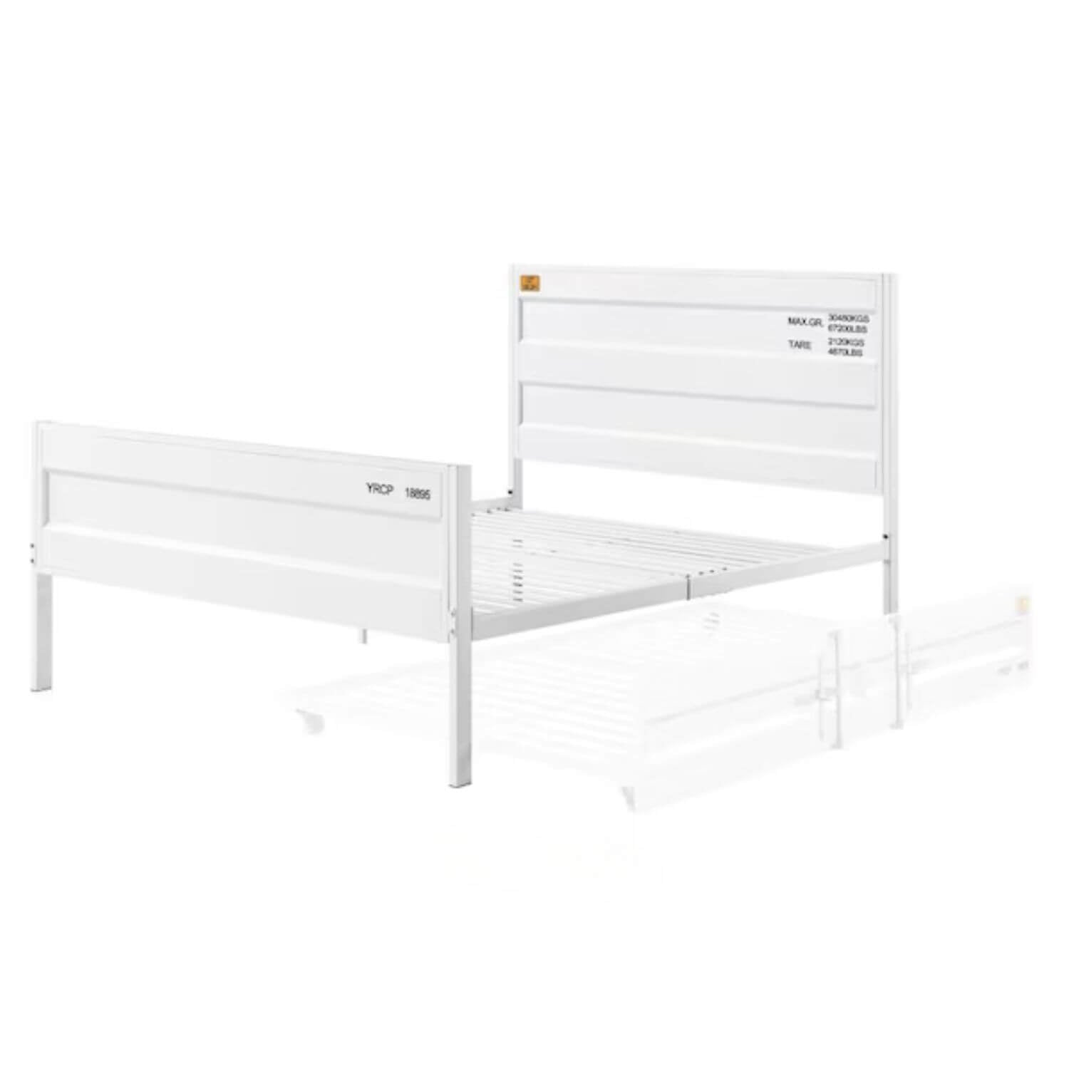 ACME Cargo Full Metal Panel Bed | White