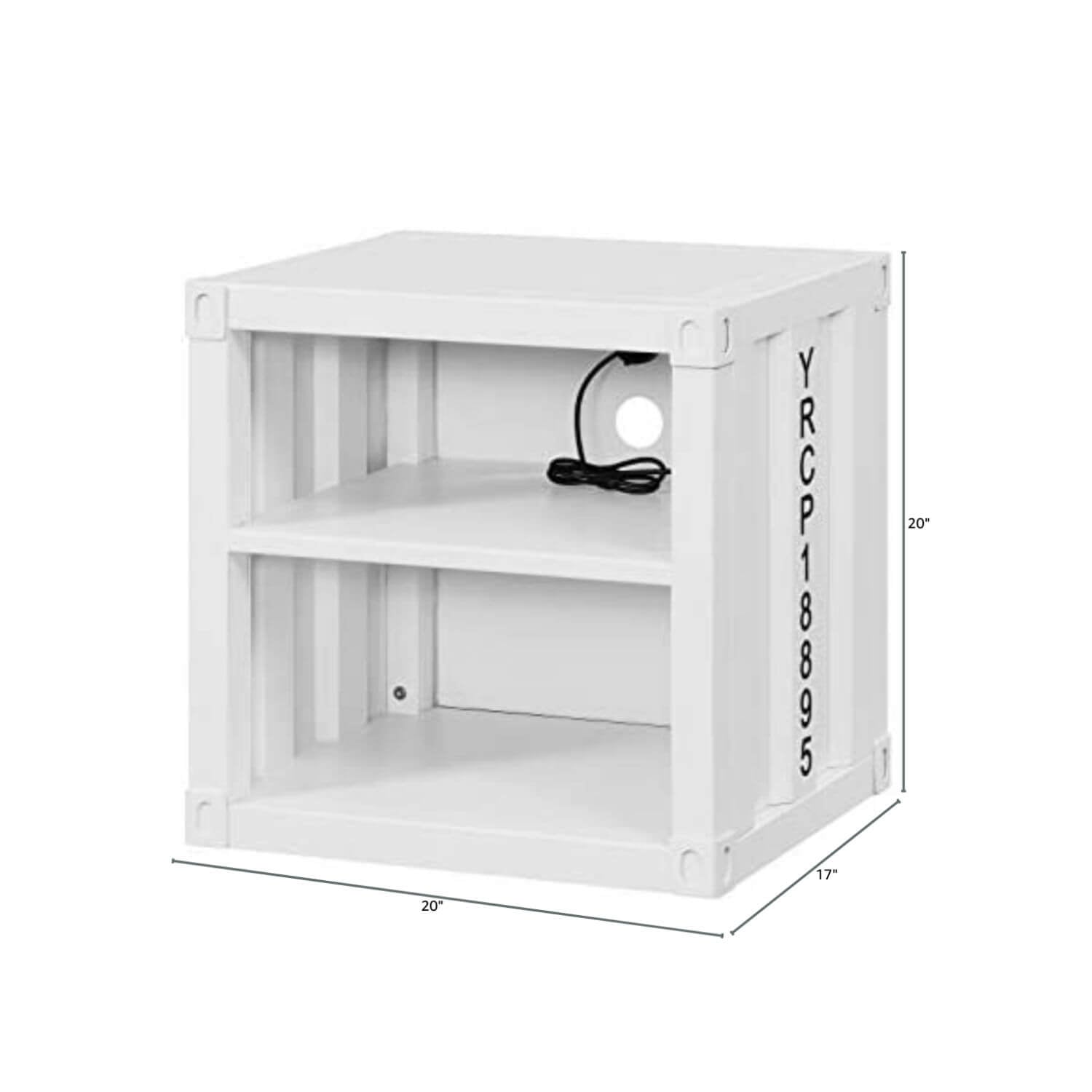 ACME Cargo Nightstand with USB | White