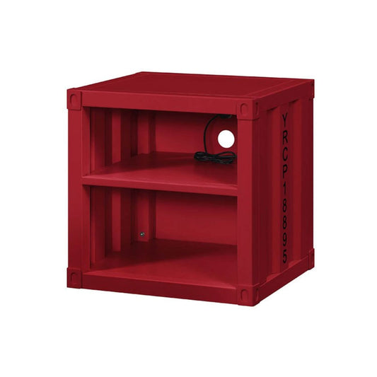 ACME Cargo Nightstand with USB | Red