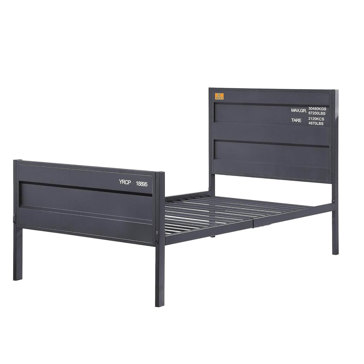 ACME Cargo Twin Metal Panel Bed | Gunmetal