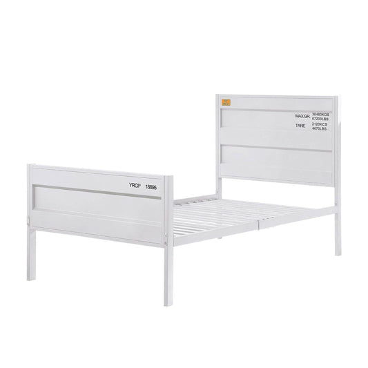 ACME Cargo Twin Metal Panel Bed | White