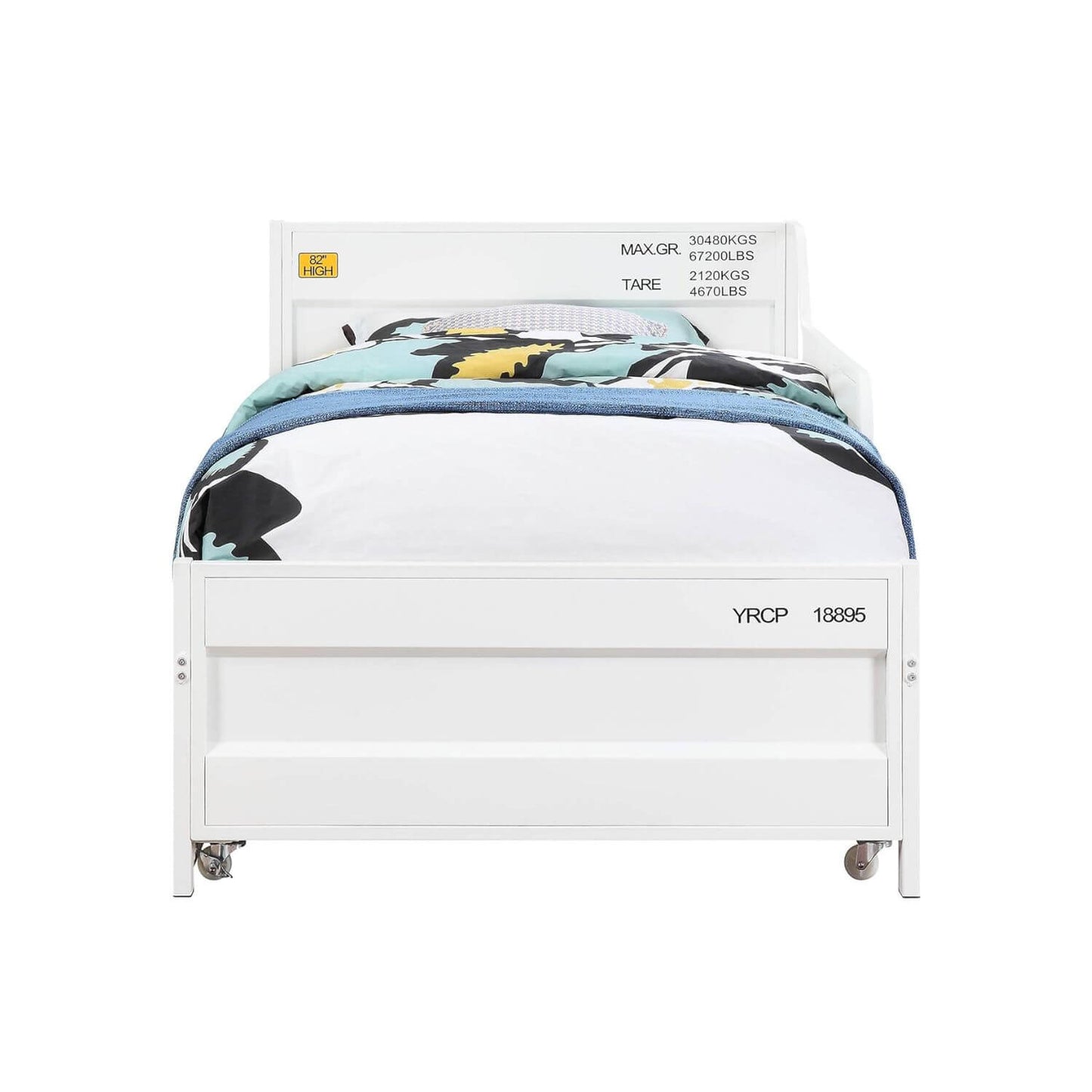 ACME Cargo Metal Frame Twin Daybed & Trundle | White