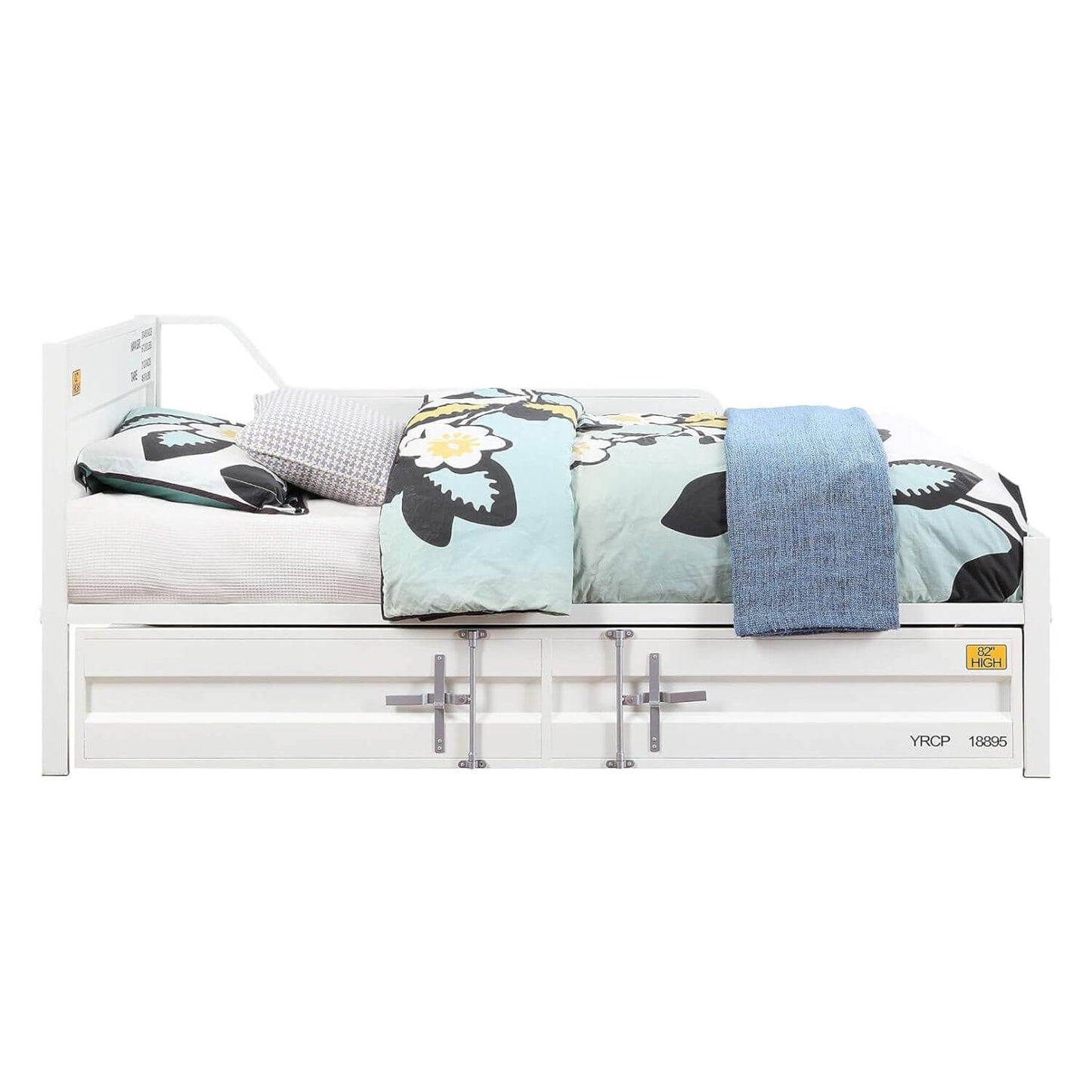 ACME Cargo Metal Frame Twin Daybed & Trundle | White