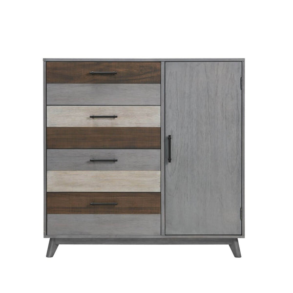 Soho Baby Cascade 4-Drawer Chifferobe | Multi Tone Gray - product front view