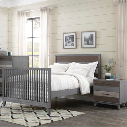 Soho Baby Cascade 4-in-1 Convertible Crib | Multi Tone Gray - lifestyle
