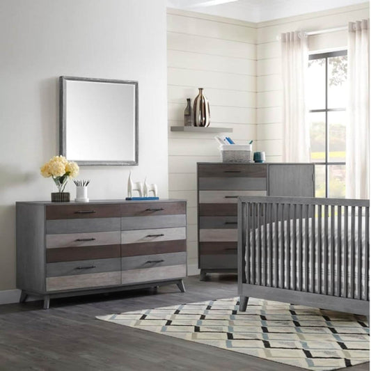 Soho Baby Cascade 6-Drawer Dresser | Milti Tone Gray - lifestyle
