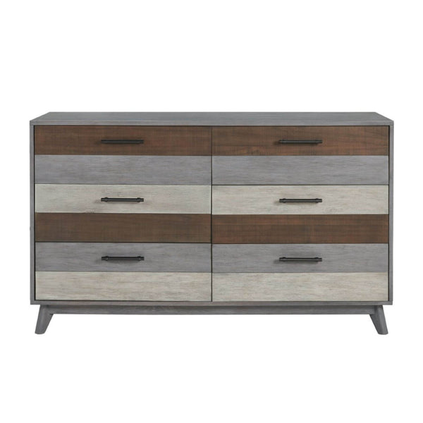 Soho Baby Cascade 6-Drawer Dresser | Milti Tone Gray - front view of product