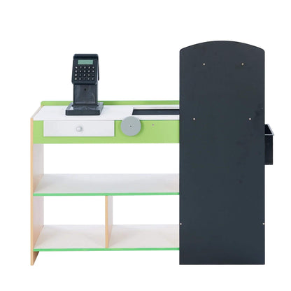 Back View of Teamson Kids Cashier Austin Play Market Checkout Counter
