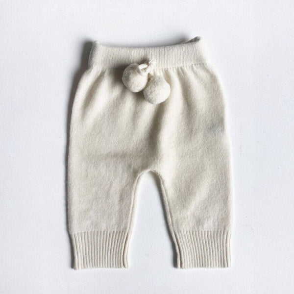 Unique Love Design Cashmere Baby Pants Off White