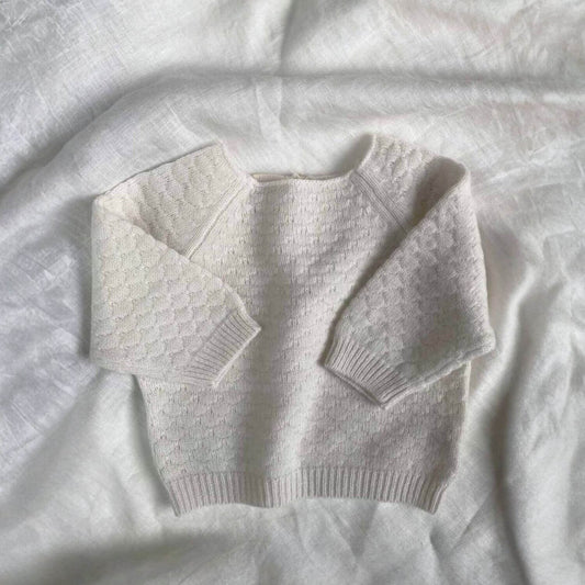 Unique Love Design Cashmere Baby Sweater Off White