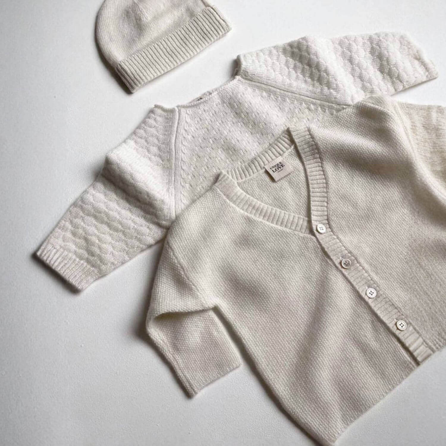 Unique Love Design Cashmere Baby Sweater Off White