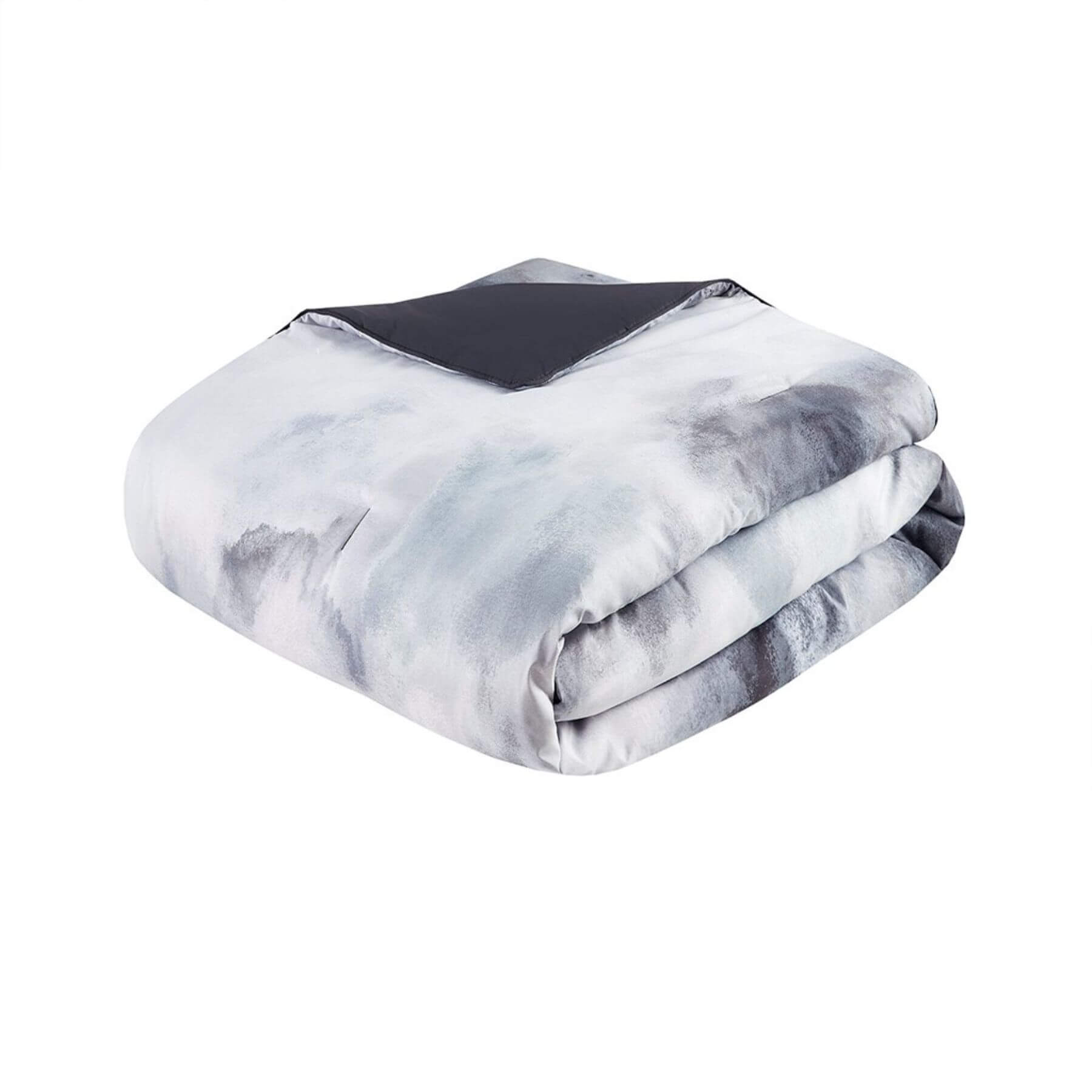 Cassiopeia Watercolor Tie Dye Printed Comforter Charcoal