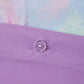 Detail View of Cassiopeia Watercolor Tie Dye Printed Duvet Cover Lavender