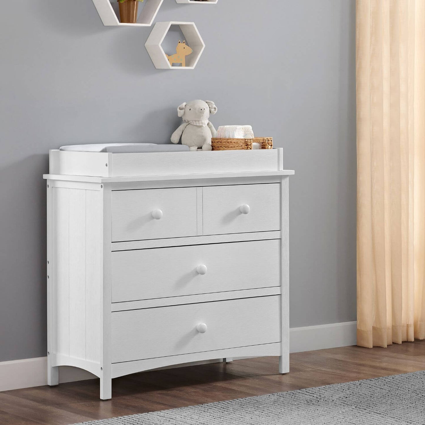 Oxford Baby Castle Hill 3-Drawer Dresser | Barn White