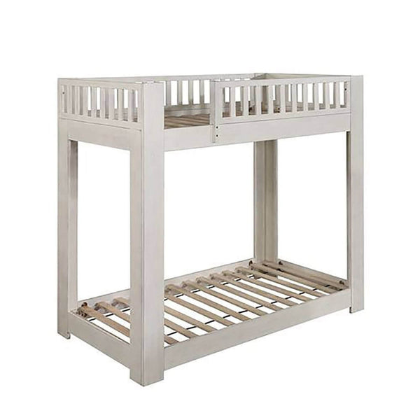 ACME Cedro Twin/Twin Bunk Bed | Weathered White