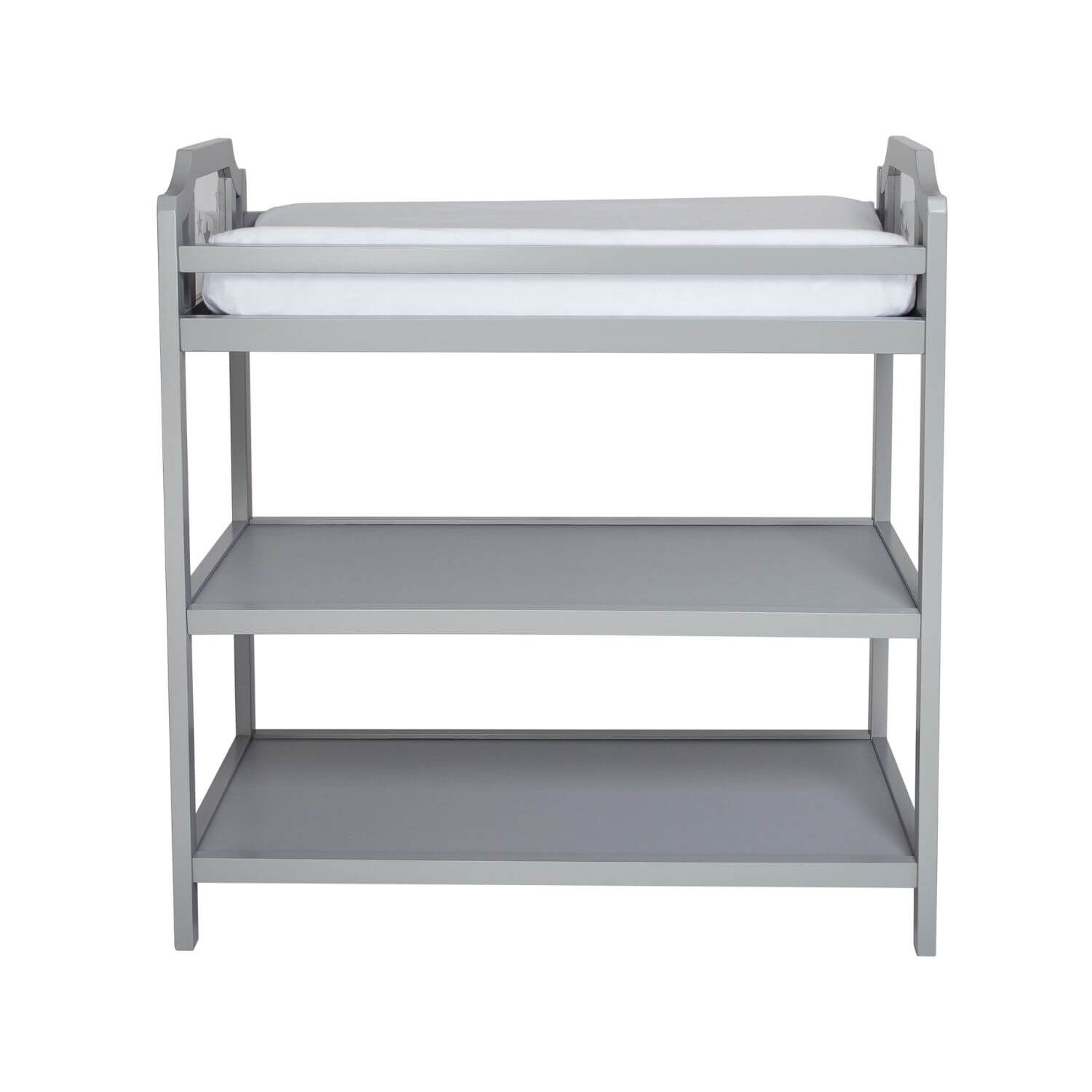 Front View of Celeste Changing Table Light Gray